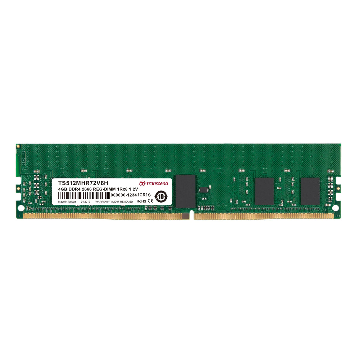 Image 2 for Transcend 4GB DDR4-2666 Registered DIMM Memory