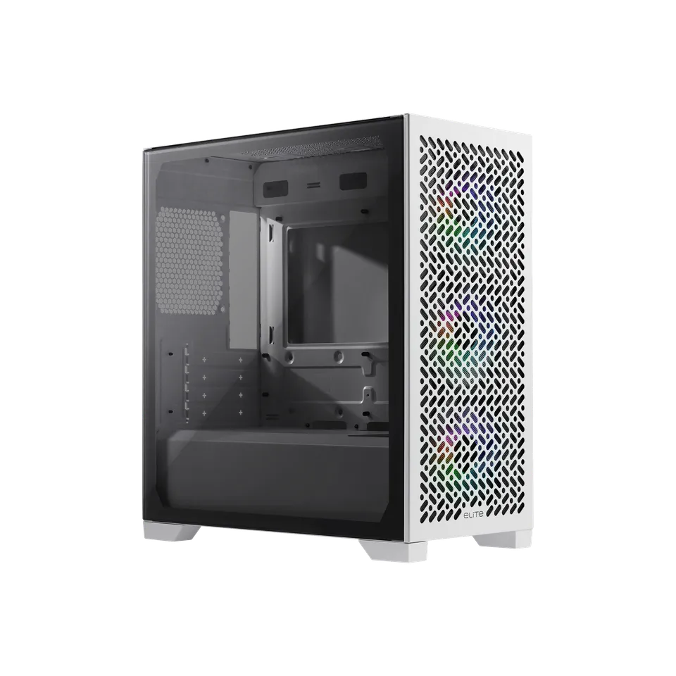 Image 1 for Cooler Master Elite 302 White Micro ATX Case with 3x 120mm ARGB PWM Fans
