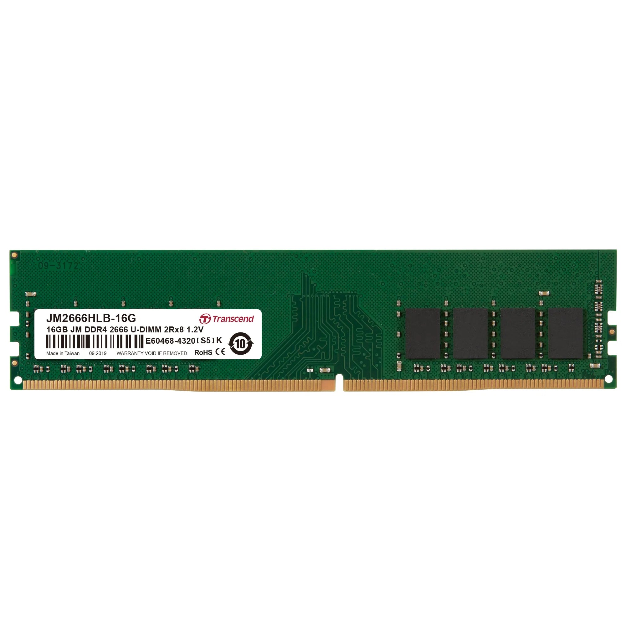 Image 2 for Transcend 16GB DDR4-2666 U-DIMM Memory