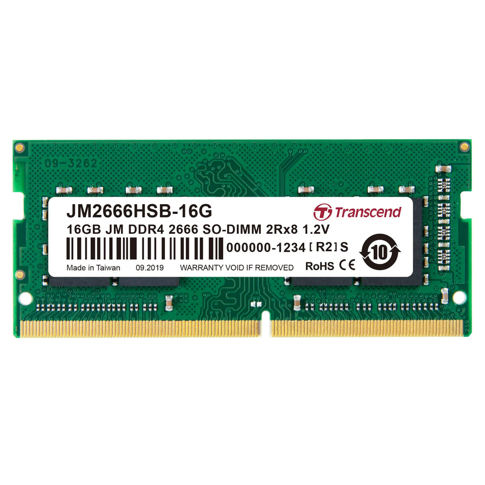 Image 2 for Transcend 16GB DDR4 2666MHz SO-DIMM Notebook Memory