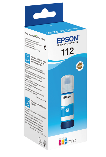 Image 1 for Epson EcoTank Pigment Cyan Ink Bottle - 70ml