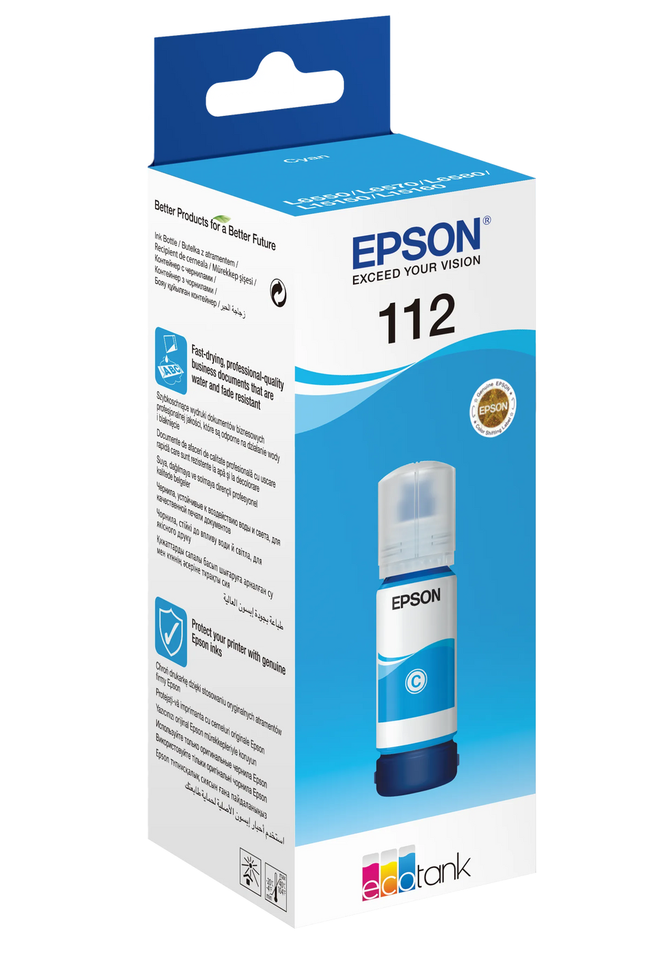 Image 1 for Epson EcoTank Pigment Cyan Ink Bottle - 70ml