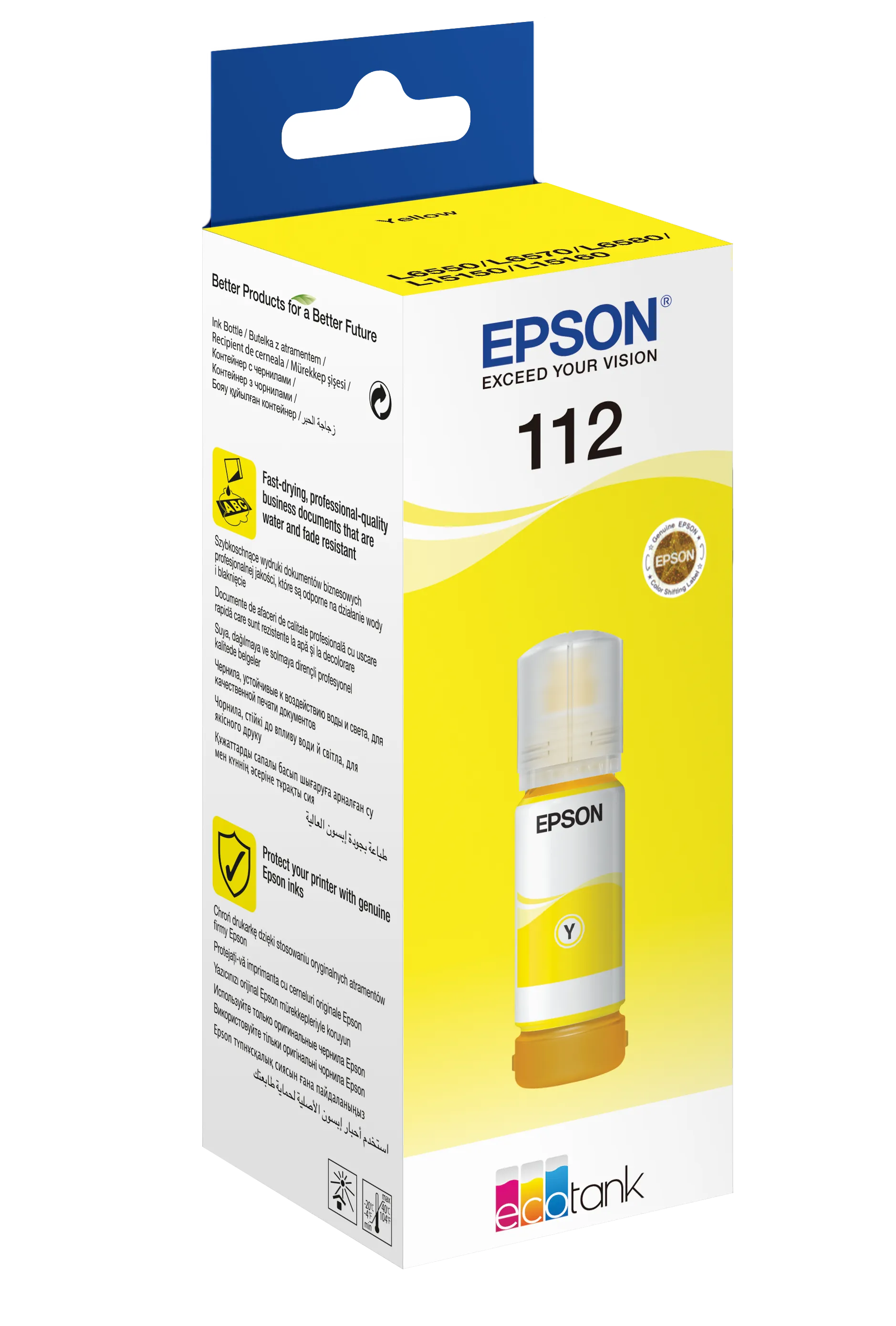 Image 2 for Epson EcoTank Pigment Yellow Ink Bottle - 70ml
