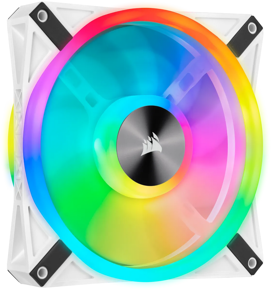 Image 1 for Corsair iCUE QL140 RGB 140mm PWM Dual Fan Kit - White