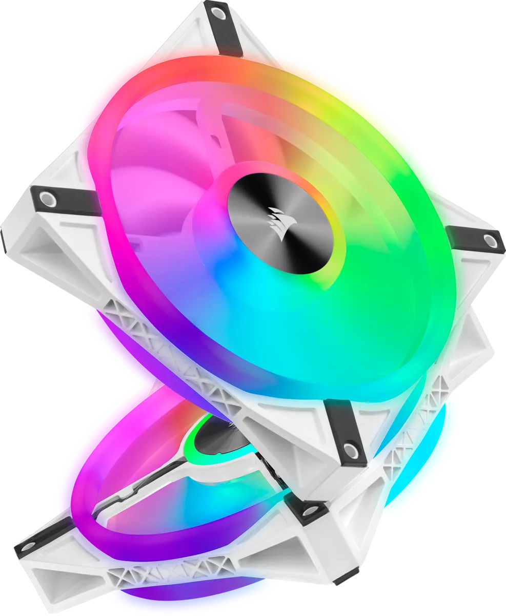 Image 9 for Corsair iCUE QL140 RGB 140mm PWM Dual Fan Kit - White