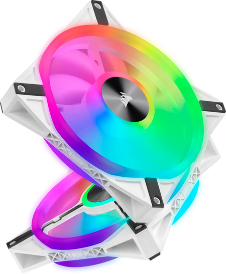 Image 9 for Corsair iCUE QL140 RGB 140mm PWM Dual Fan Kit - White