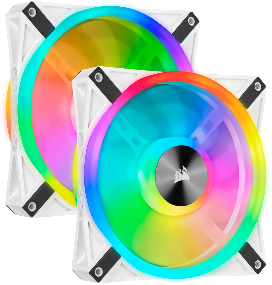 Image 11 for Corsair iCUE QL140 RGB 140mm PWM Dual Fan Kit - White