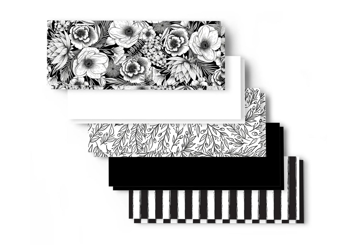 Image 3 for Cricut Joy Adhesive-Backed Deluxe Paper - Black and White Botanicals (10 Sheets)