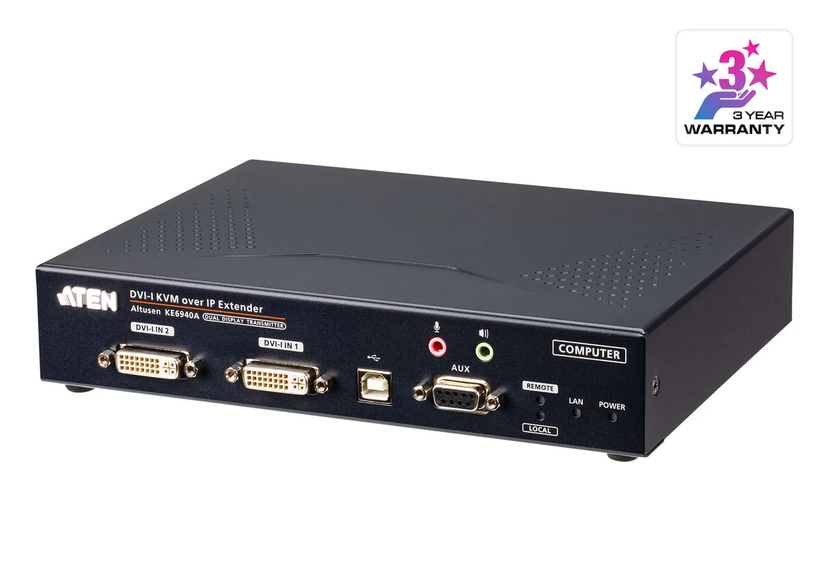 Image 1 for ATEN DVI-I Dual Display KVM over IP Receiver