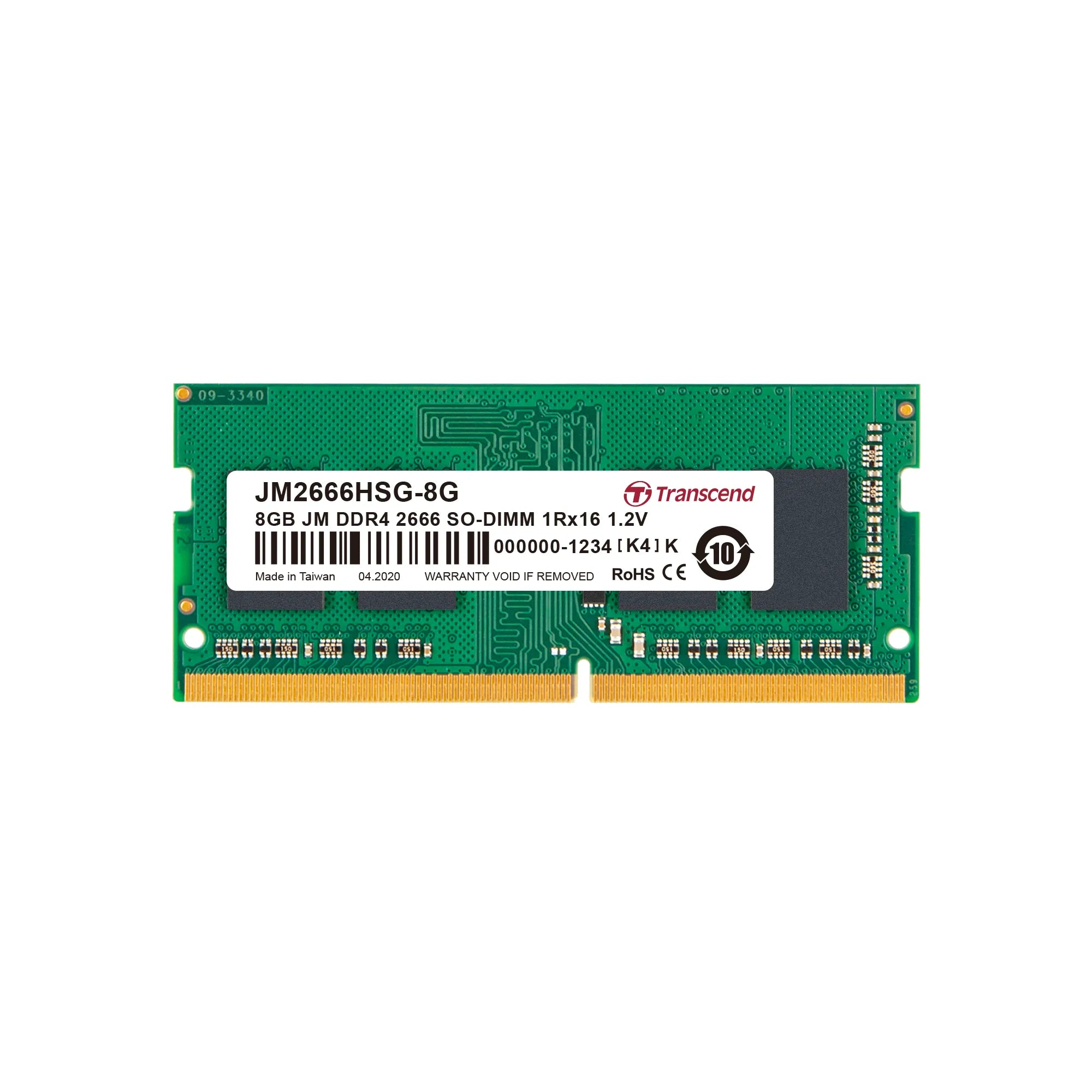 Image 1 for Transcend JetRam 8GB DDR4-2666 SO-DIMM Laptop Memory