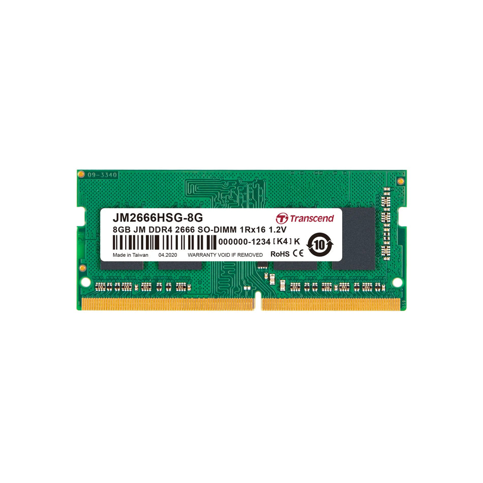 Image 1 for Transcend JetRam 8GB DDR4-2666 SO-DIMM Laptop Memory