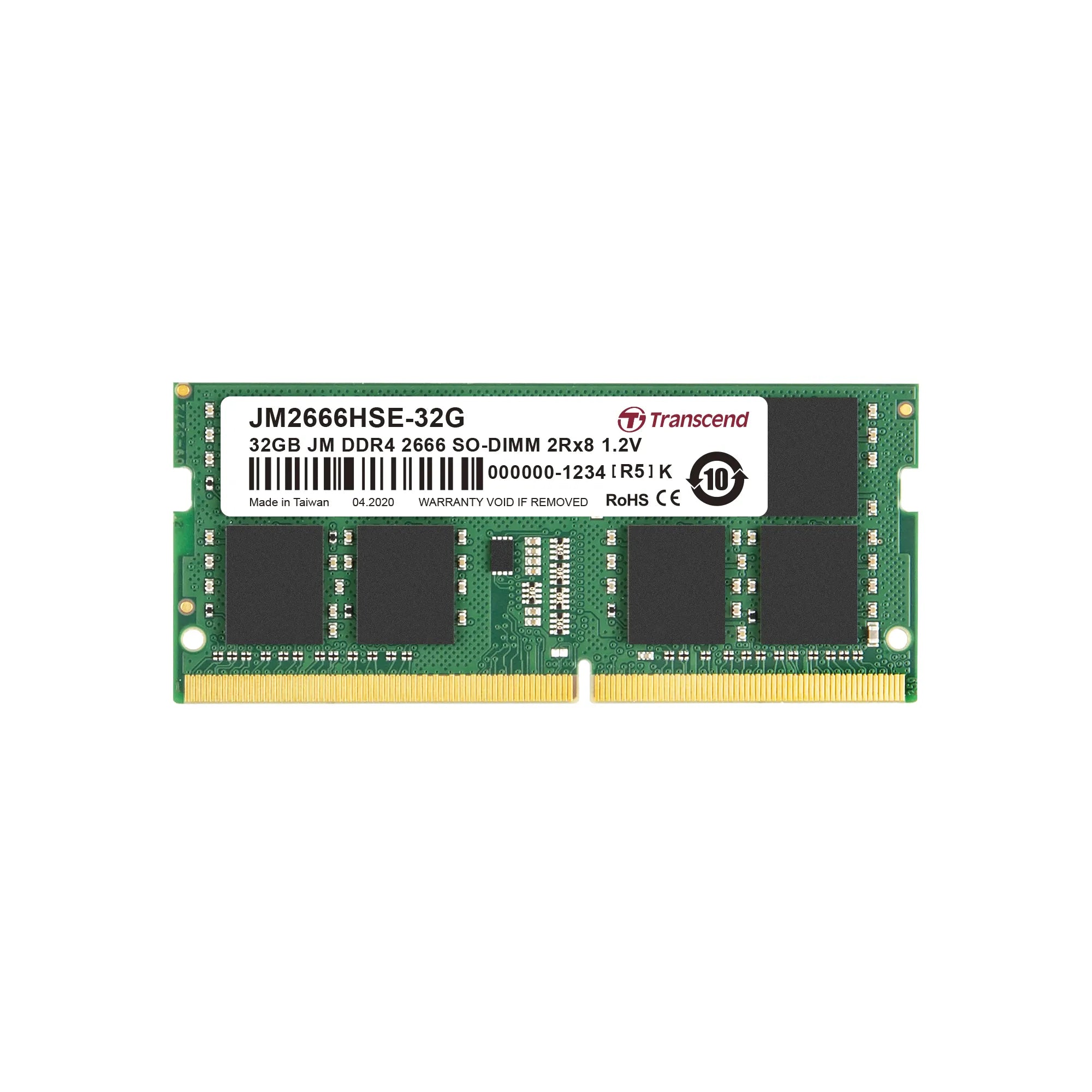 Image 2 for Transcend 32GB DDR4-2666 SO-DIMM Memory