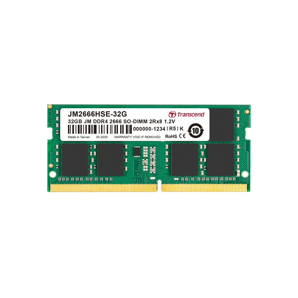 Image 1 for Transcend 32GB DDR4-2666 SO-DIMM Memory