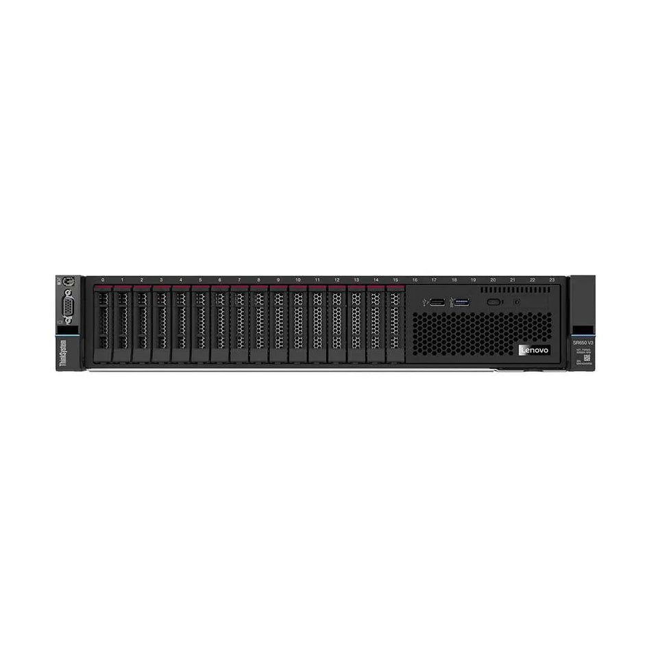 Lenovo ThinkSystem SR650 V3 Server - Intel Xeon Silver 4514Y 16-Core 2.0GHz, 32GB DDR5 RAM, 8x SAS/SATA Bays, RAID Controller, 1100W PSU