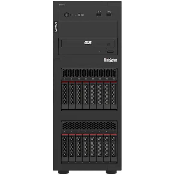 Lenovo ThinkSystem ST250 V3 Server - Intel Xeon E-2434 4C 3.4GHz, 16GB DDR5 ECC UDIMM, 4TB 7.2K SATA HDD, 480GB SSD