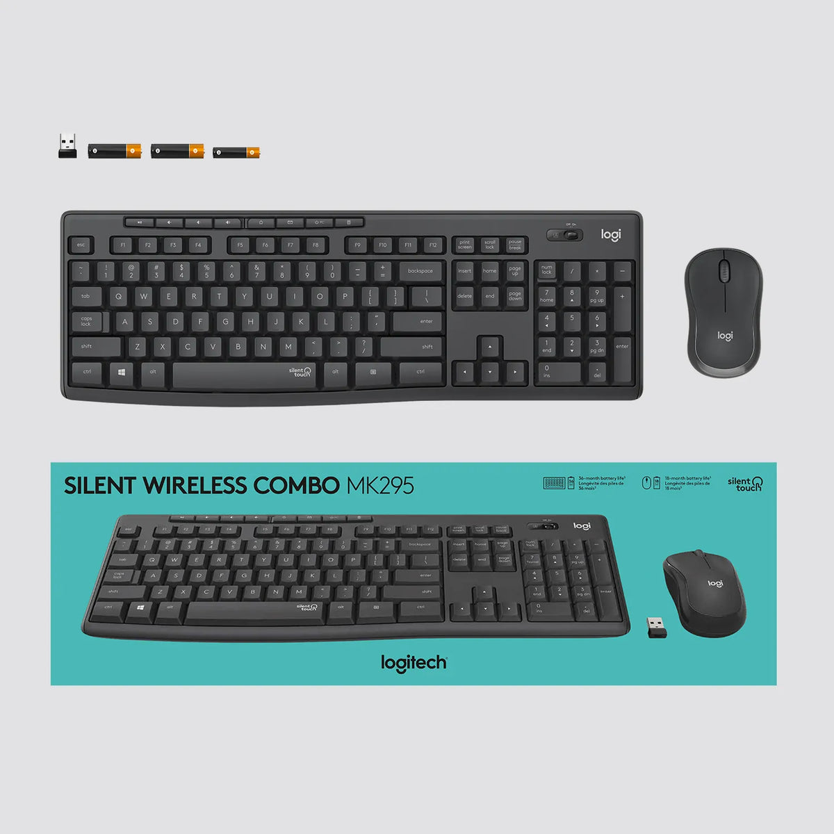 Image 7 for Logitech MK295 Wireless Keyboard and Mouse Combo - Graphite