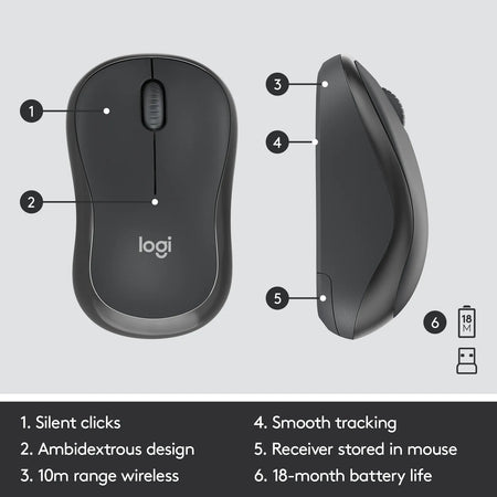 Image 11 for Logitech MK295 Wireless Keyboard and Mouse Combo - Graphite