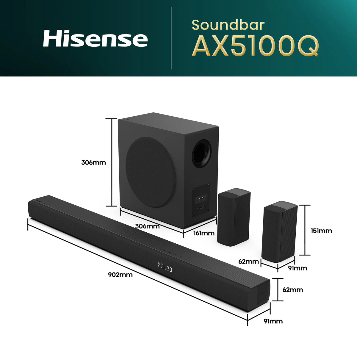 Image 7 for Hisense AX5100Q Soundbar 5.1 Channel Soundbar