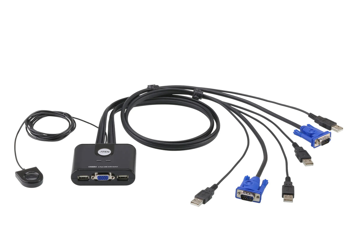 Image 5 for ATEN CS22U 2-Port USB VGA KVM Switch with Built-in Cables