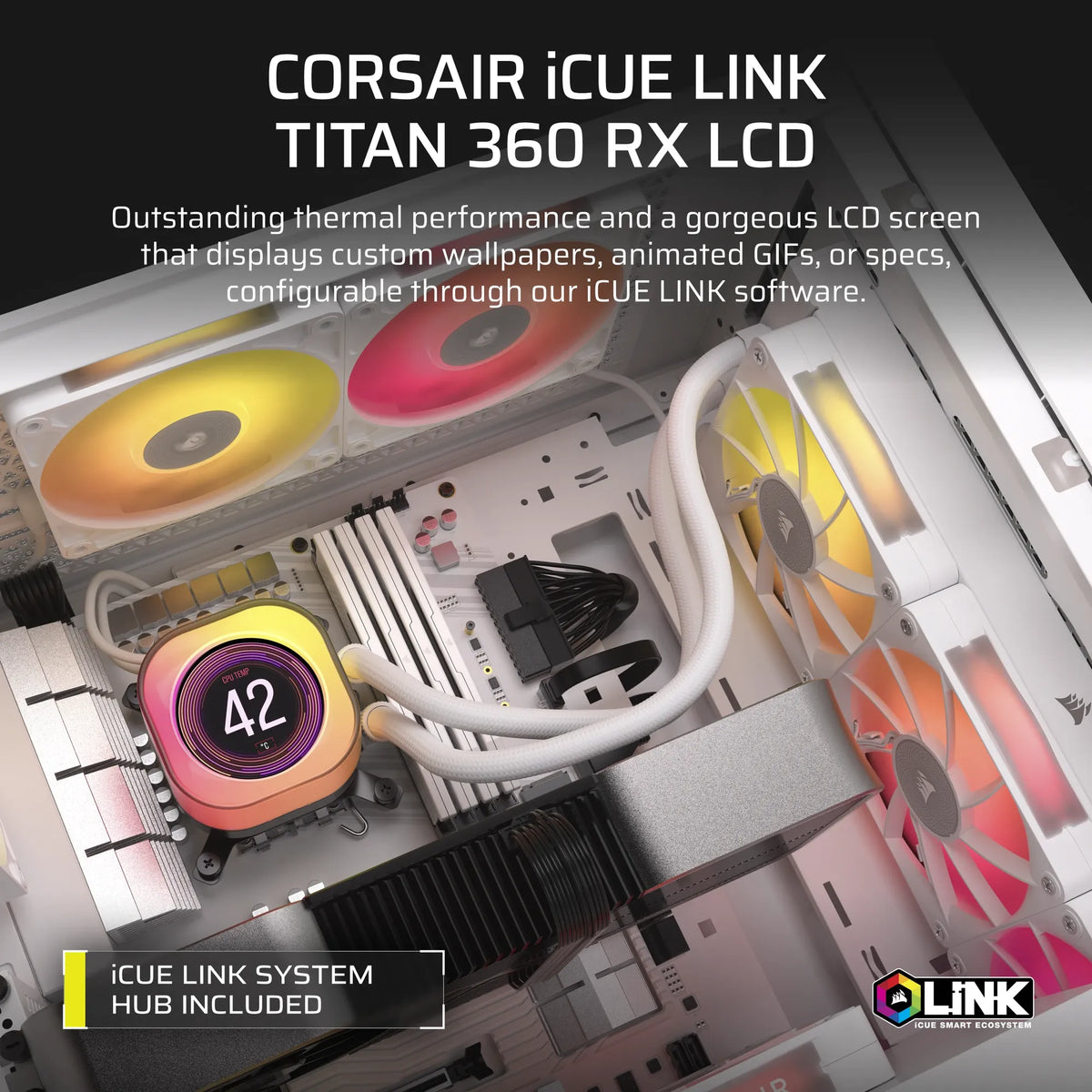 Image 7 for Corsair iCUE LINK TITAN 360 RX LCD Liquid CPU Cooler