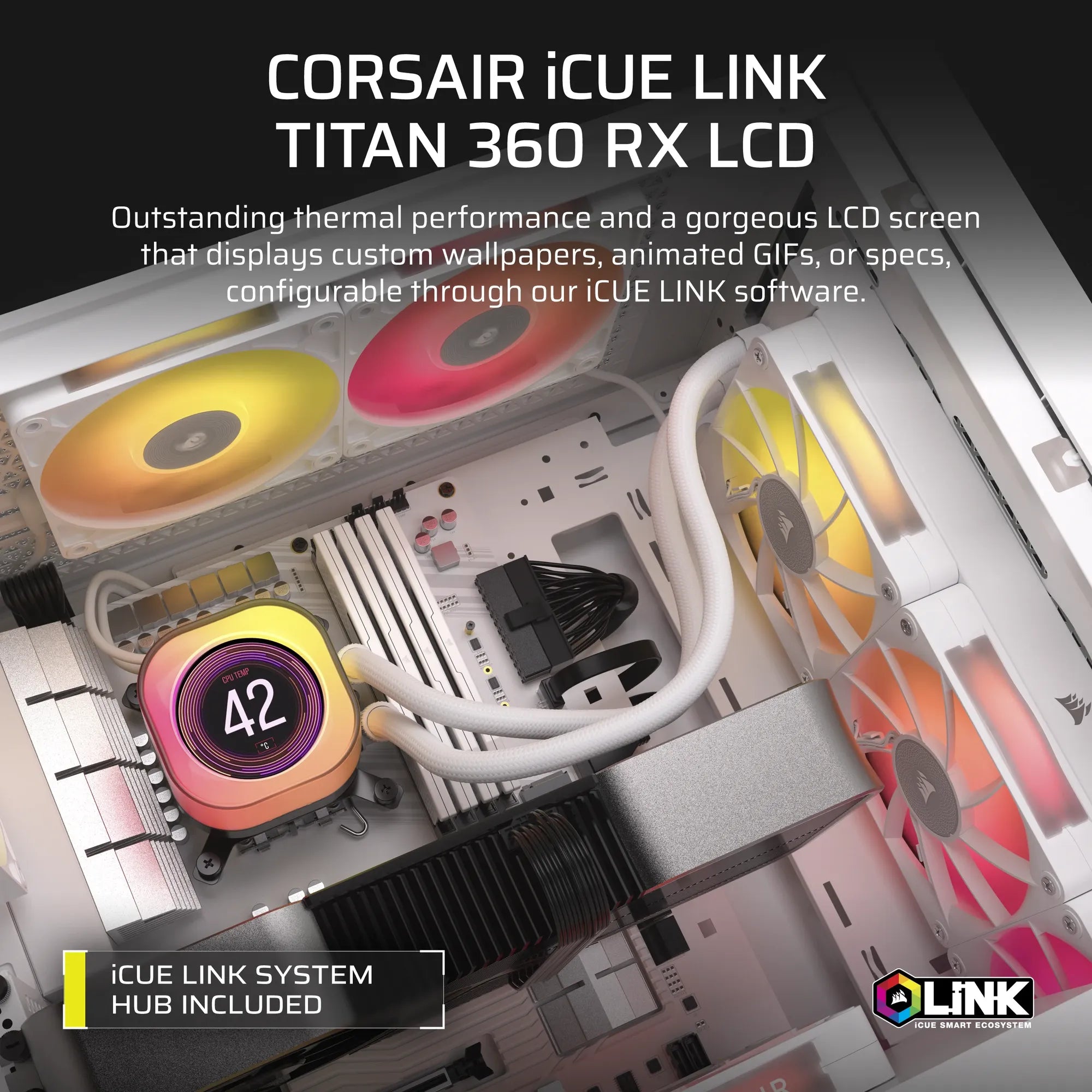 Image 7 for Corsair iCUE LINK TITAN 360 RX LCD Liquid CPU Cooler