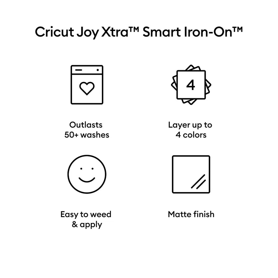 Image 1 for 2011363 - Cricut Smart Iron-On Joy Xtra 24.1x61cm (White)