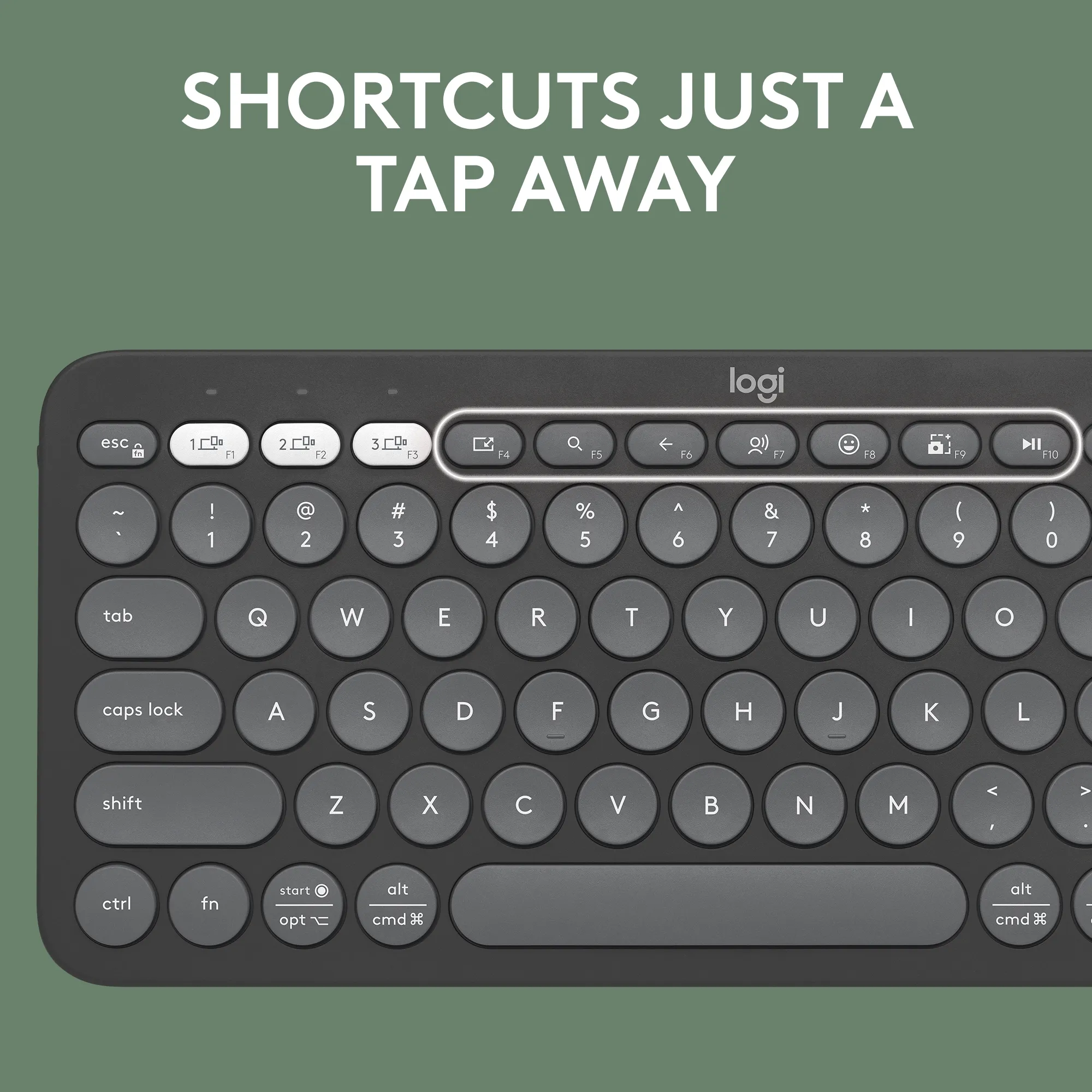 Image 10 for Logitech Pebble Keys 2 K380s Wireless Keyboard - Tonal Graphite