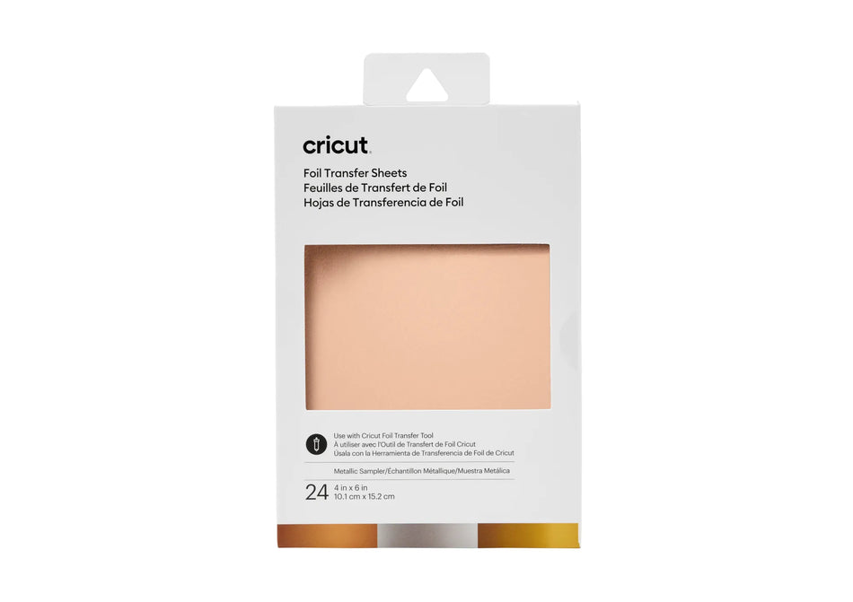 Image 2 for Cricut Transfer Foil Sheets Sampler - Metallic (24 Sheets, 10x15cm)