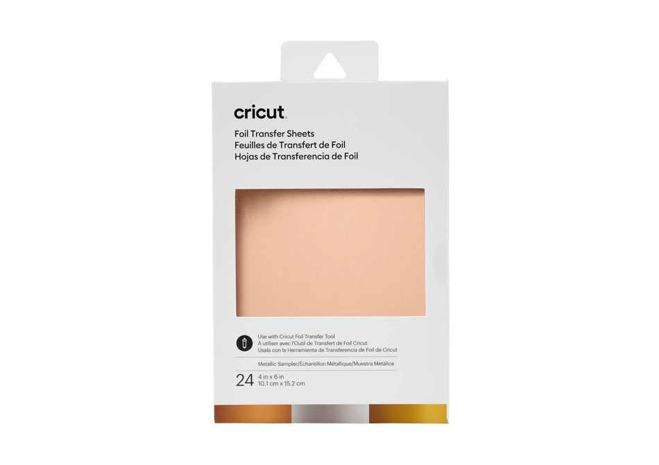 Image 1 for Cricut Transfer Foil Sheets Sampler - Metallic (24 Sheets, 10x15cm)