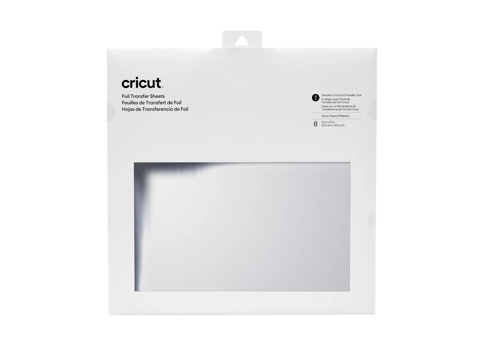 Image 1 for Cricut Transfer Foil Sheets - 8 Silver Sheets, 30x30cm