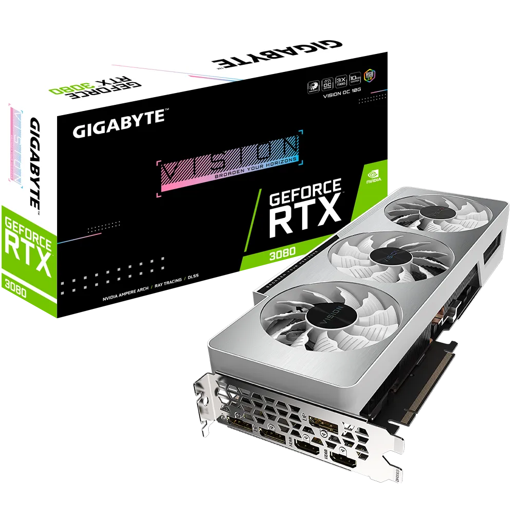 Image 4 for Gigabyte GeForce RTX 3080 Vision OC 10GB GDDR6X Graphics Card