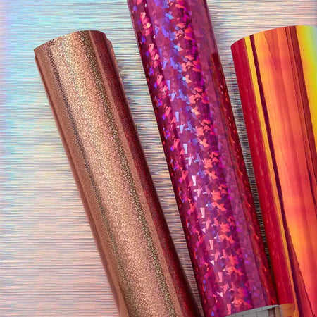 Image 1 for Cricut Holographic Vinyl Pink Sampler Permanent - 6 Sheets, 30.5 x 30.5 cm