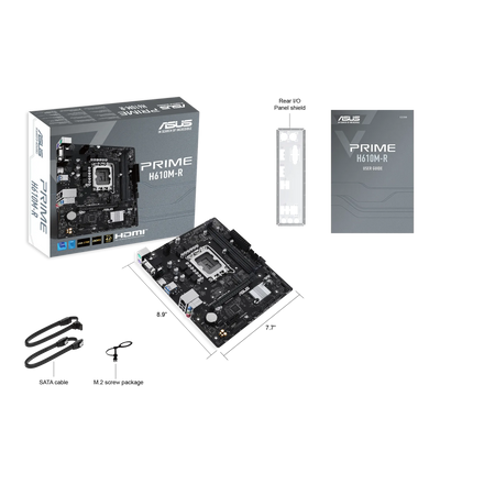 Image 3 for ASUS Motherboard/mATX/LGA1700/2xDDR5. Max96GB/ 1xM.2/4xSATA/1xPCIe4*16/1xPCIe3*1/1xHDMI/1xVGA/ 1xDP/4xUSB