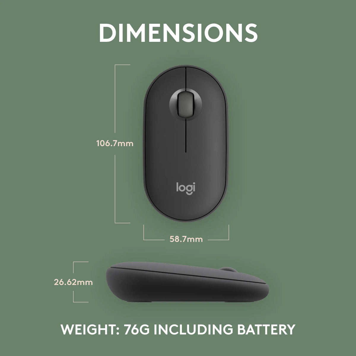 Image 7 for Logitech Pebble Mouse 2 M350s - Tonal Graphite