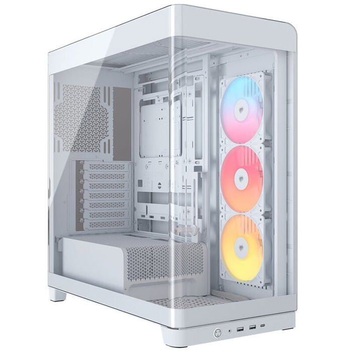 Corsair FRAME 4500X RS-R ARGB Panoramic Glass Mid-Tower PC Case - White