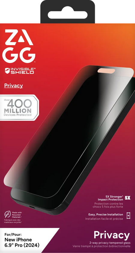 Image 3 for InvisibleShield Glass Elite Privacy Apple iP16 Pro Max Screen