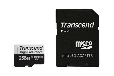 Image 2 for Transcend 256GB High Endurance Micro SD Card 350V
