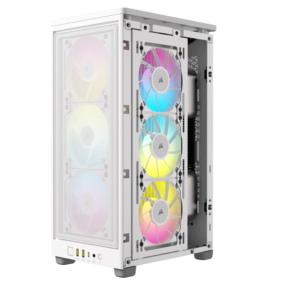 Image 6 for Corsair iCUE 2000D RGB Airflow White Mini-ITX Case