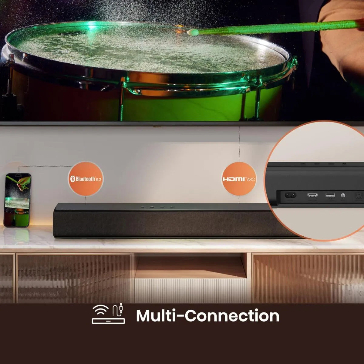 Image 6 for Hisense HS1000 2.1 Channel Soundbar 120W