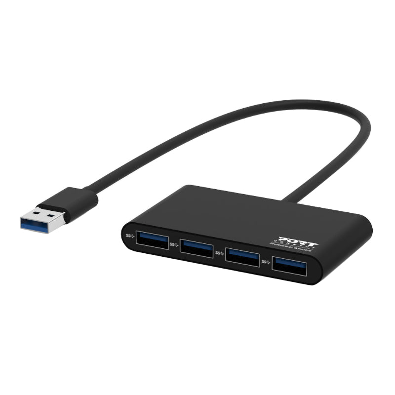 Image 1 for Port USB3.0 to 4 x USB3.0 5Gbps 4 Port Hub - Black