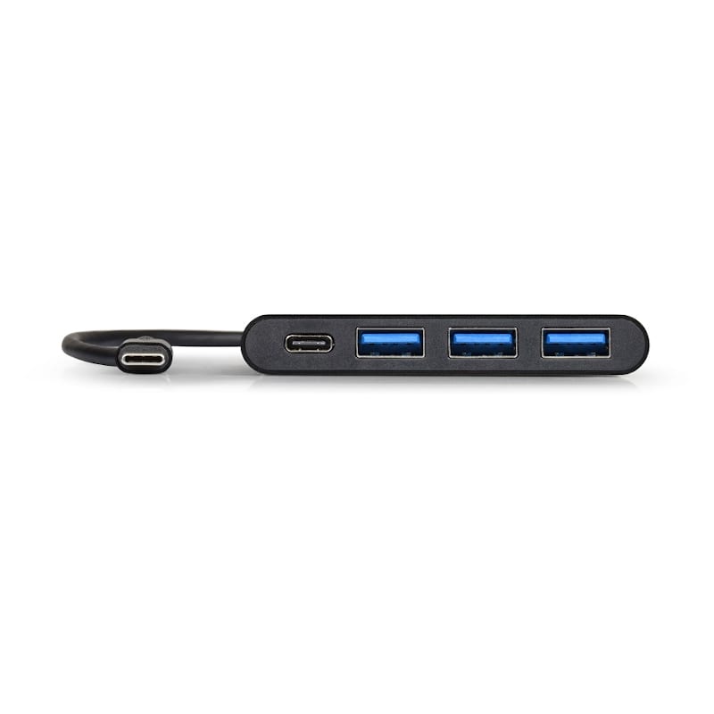 Image 3 for Port USB Type-C to 3 x USB3.0 and 1 x Type-C PD 30cm 4 Port Hub - Black