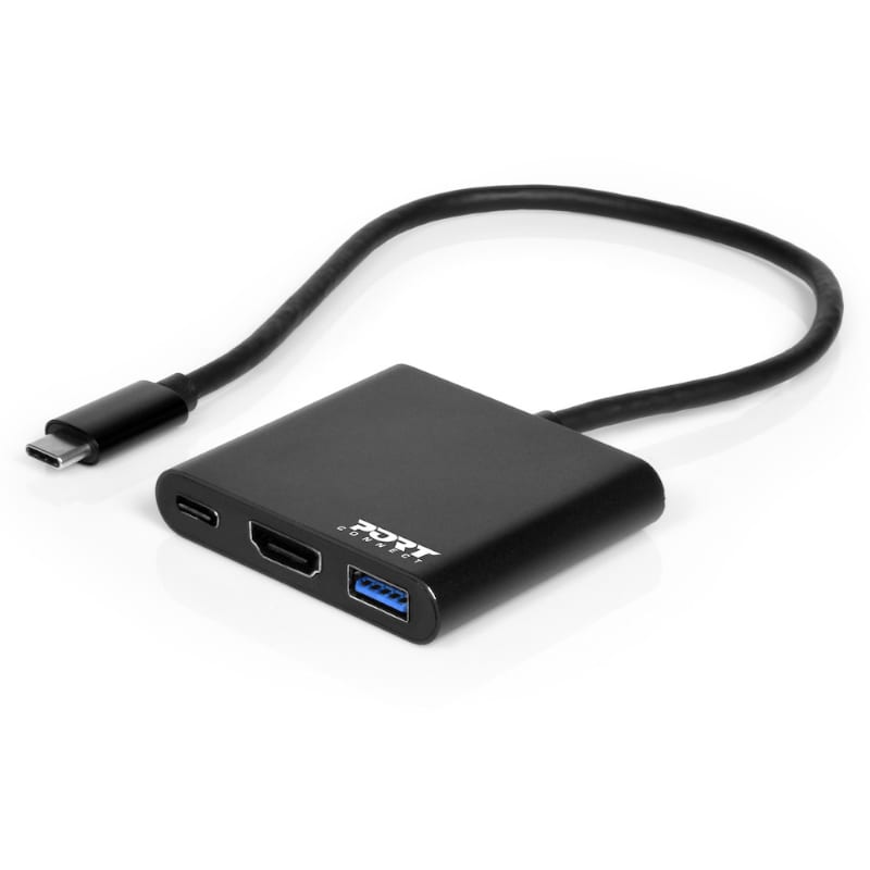 Image 2 for Port USB Type-C to 1 x HDMI|1 x USB3.0|1 x Type-C 60W PD Dock - Black