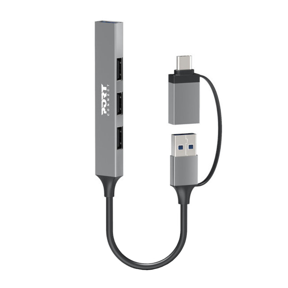 Image 1 for Port Connect USB Type-C to 4-port USB-A 3.0/2.0 Hub