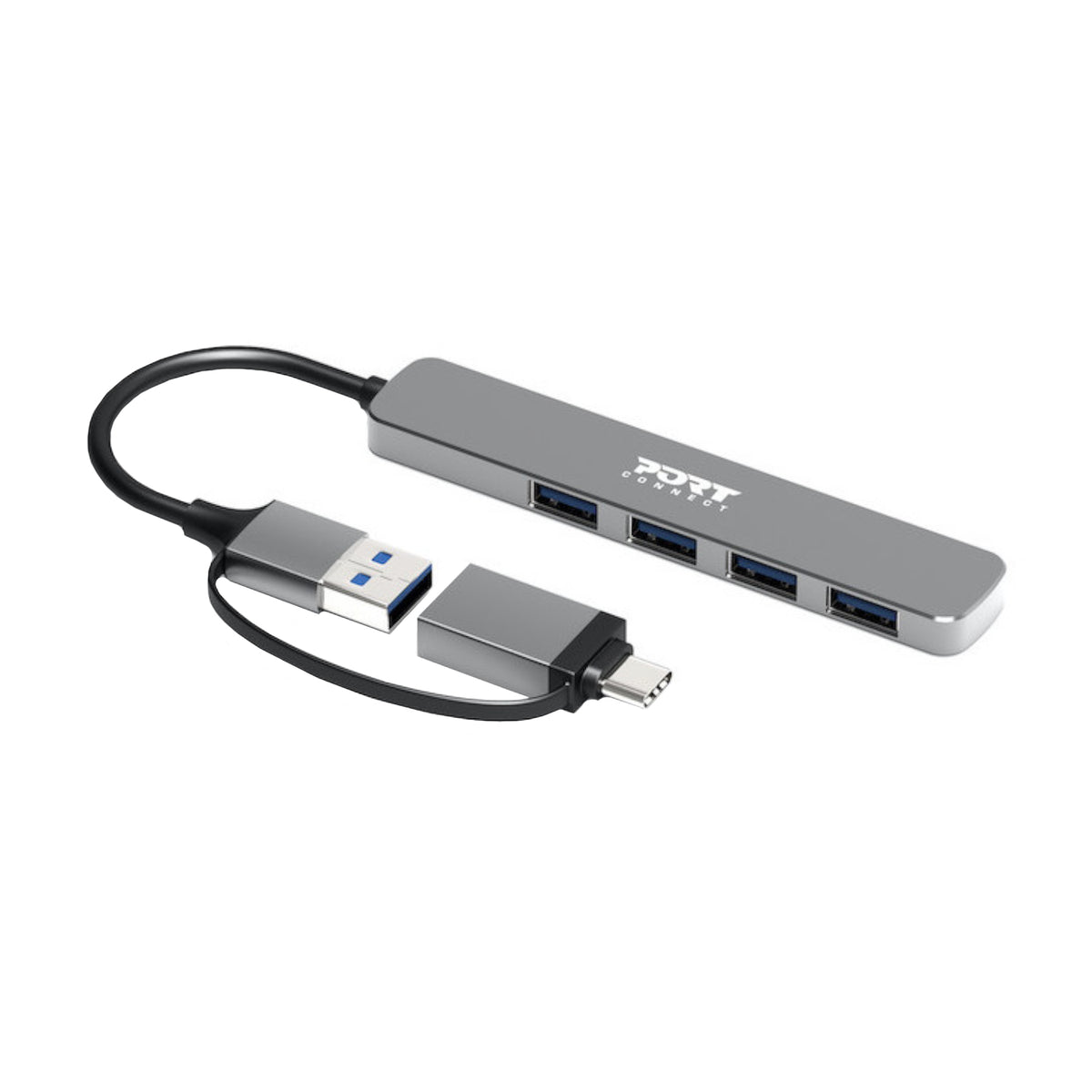 Image 3 for Port Connect USB Type-C to 4-port USB-A 3.0 Hub