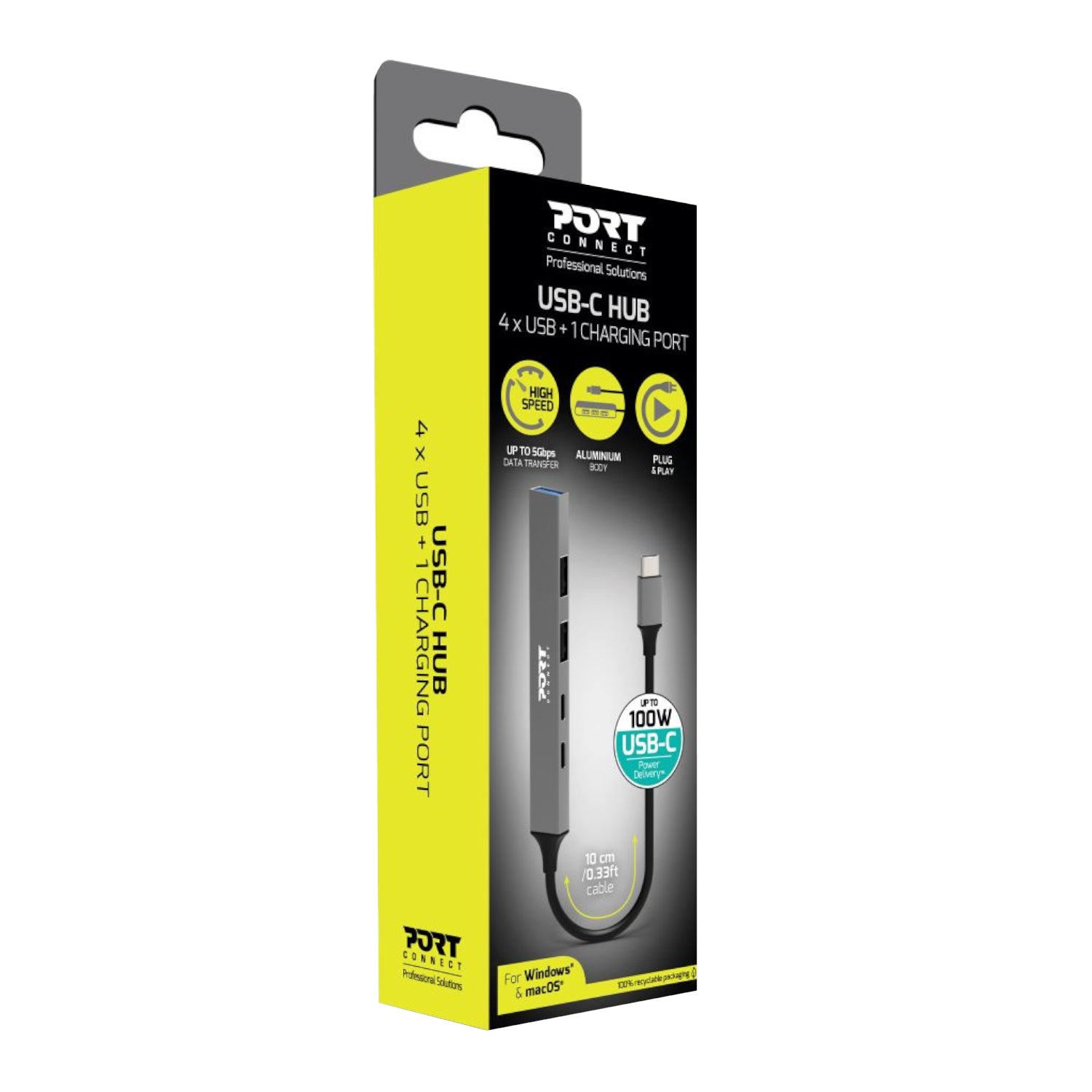 Image 4 for Port USB Type-C Hub 4 x USB + 1 x Charging Port