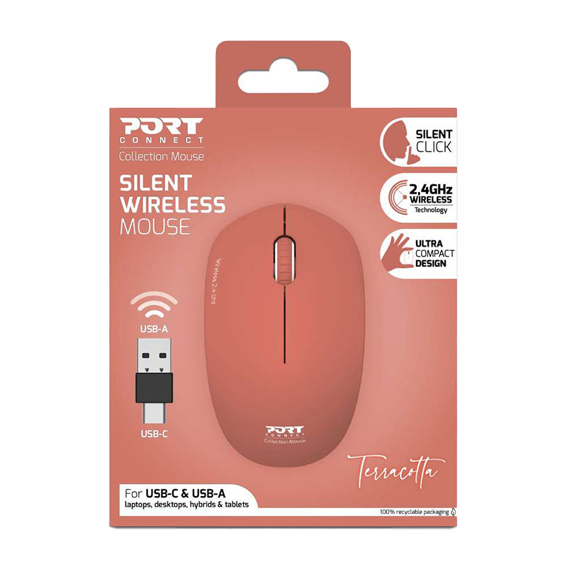 Image 6 for Port Connect MOUSE COLLECTION II WIRELESS Terracota