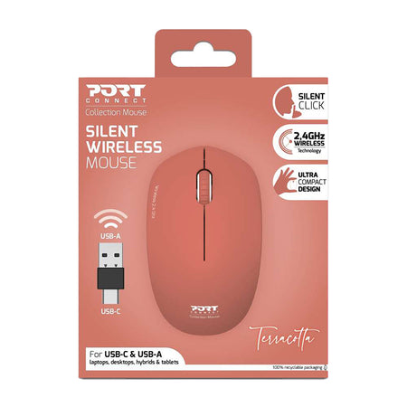 Image 6 for Port Connect MOUSE COLLECTION II WIRELESS Terracota