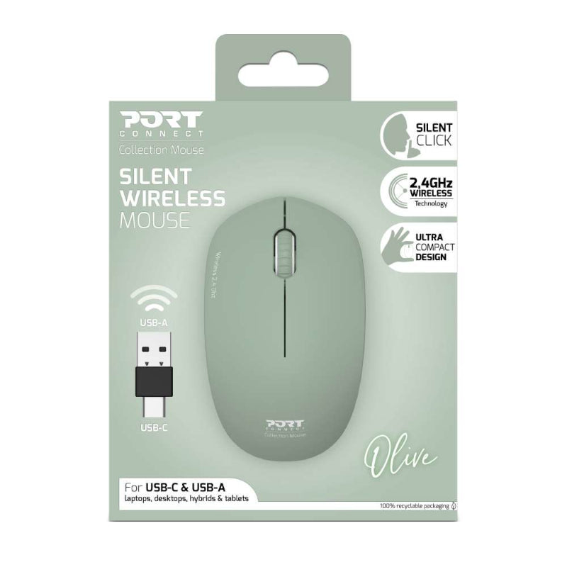 Image 5 for Port Connect MOUSE COLLECTION II WIRELESS Olive