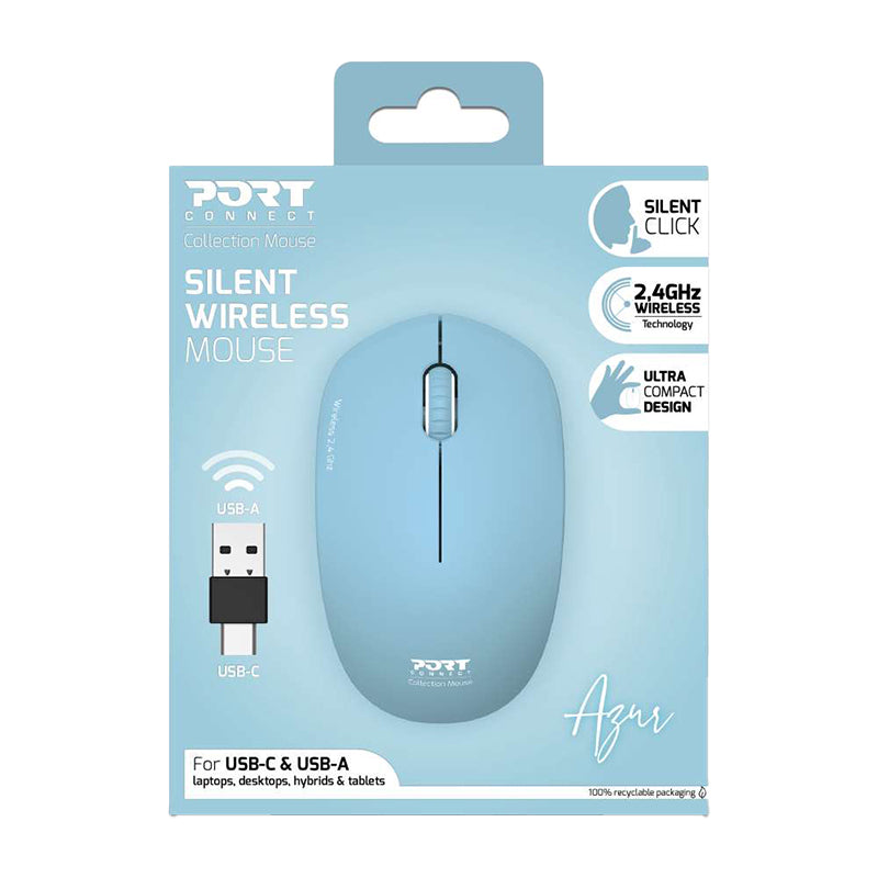 Image 6 for Port Connect MOUSE COLLECTION II WIRELESS Azur