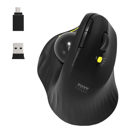 Image 5 for Port Connect Bluetooth + Wireless Rechargeable Ergonomic Trackball Mouse